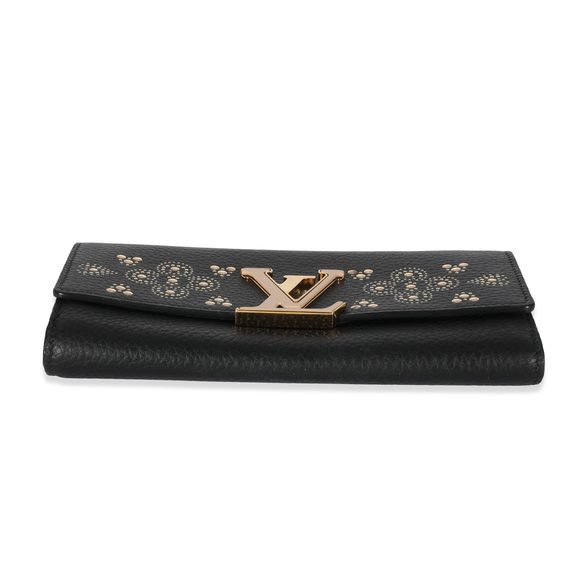 Louis Vuitton Black Leather Capucines Wallet - Picture 5 of 7